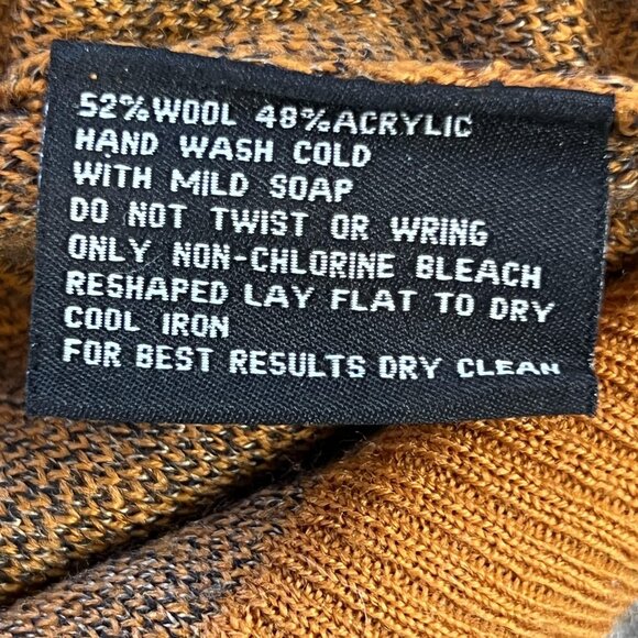 Bachrach Mens XL Sweater Striped Cardigan Wool Blend Zip Vintage Retro Pullover - Picture 7 of 12